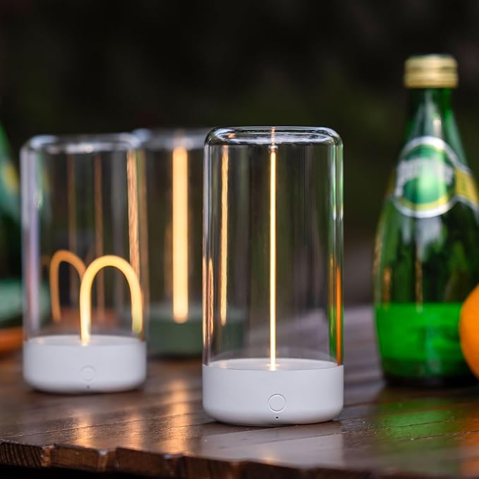 Mini Minimalist Table Lamp Cordless LED Desk Lamp Rechargeable Modern Night Lights with Breathing Effect for Home Office, Ideal as Atmosphere or Playing Games