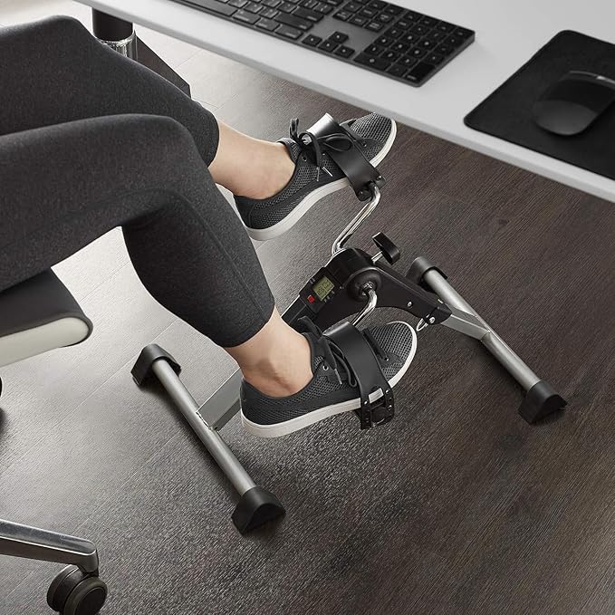 Mini pedal exercise bike,household folding machine LCD display, adjustable resistance