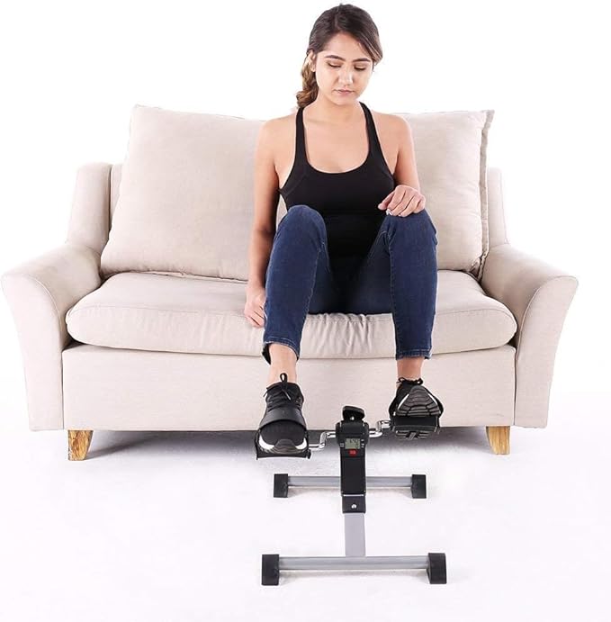 Mini pedal exercise bike,household folding machine LCD display, adjustable resistance