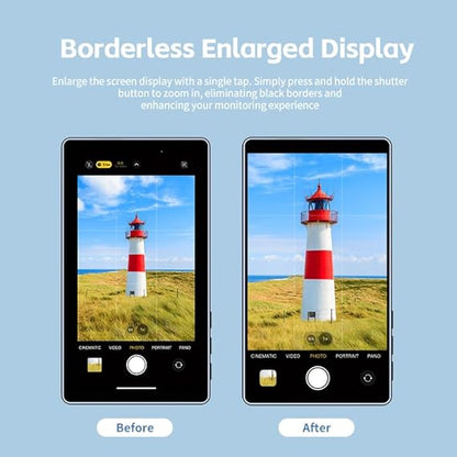 VizoSnap™ 5" 1080P FHD Vlog Selfie Monitor – Rear Camera Display for iPhone 16/15 & Samsung Phones