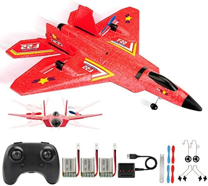 RC Plane F22 Airplane Fighter Ready to Fly 2.4Ghz 2 Channel Remote Control Airplanes Toy for Boys Girls Kids Beginners
