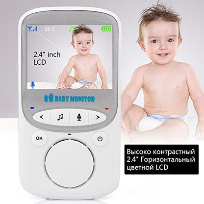 Baby Monitor 2.4 Inch Color LCD Wireless Digital Audio Video Security Baby Monitor 2 Way Talk Night Vision Temperature Monitoring