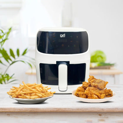 8L Digital Control Air Fryers Visualable Multifunction Electric 2400W   Air Fryers With Touch Screen