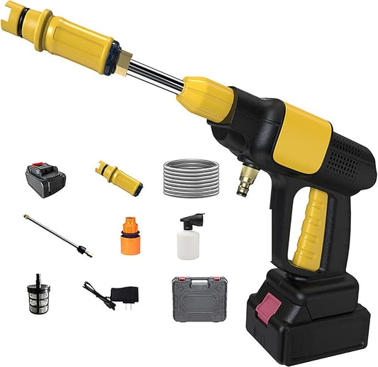 128W Cordless Foam Gun Soap Car Washwith Accessories Portable Electric Car Wash Foam Sprayer for Cars Gardens Terraces Windows Cleaning Works