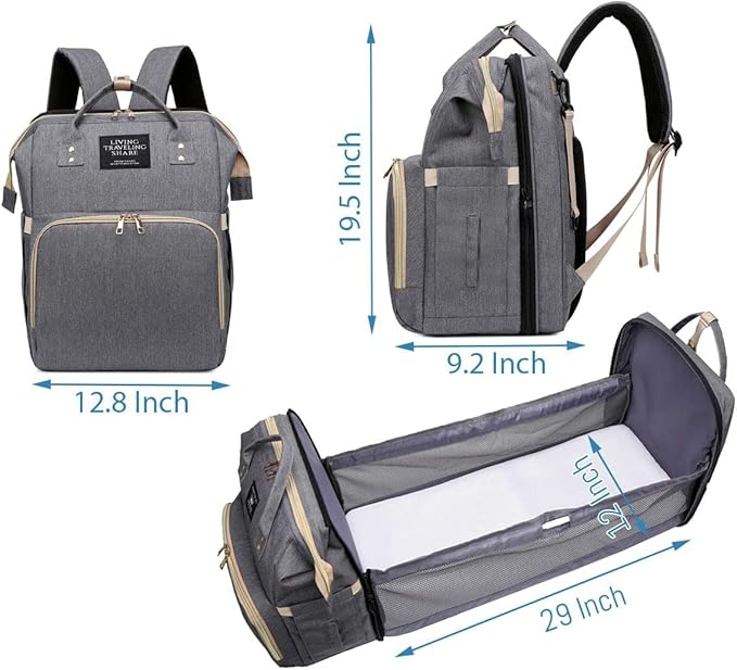 Multifunctional Mummy Bag, Baby Diaper Bag Backpack, Diaper Bag Backpack with Changing Station, Mummy Bag for Baby Boy Girl, Waterproof Large Travel Diaper Backpack Bag, Newborn Baby Essential Gifts