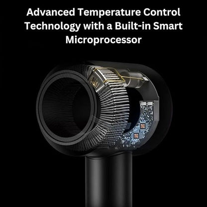 Professional Ionic Hair Dryer Leafless Supersonic Hair Dryer Personal Hair Care Styling Fast Drying Low Noise Blow Dryer for Home, Salon Negative Ion Tool Anion Electric Dryer 5 Blow