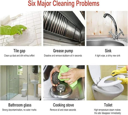 High-Pressure Steam Cleaner for Home & Car - Multifunctional Handheld Steamer with floor cleaner Versatile Attachments for Kitchen, Bathroom, Tile, Grout Rapid Heat-Up, Continuous Steam