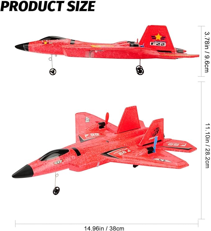 RC Plane F22 Airplane Fighter Ready to Fly 2.4Ghz 2 Channel Remote Control Airplanes Toy for Boys Girls Kids Beginners