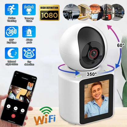 Two way video WiFi camera 1080P Video Calling WIFI HD Camera One-Click Video Calling Infrared Night Vision Video Baby Monitoring Camera