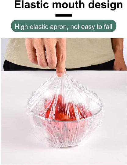 Fresh Keeping Bags,Reusable Elastic Food Storage Covers, Plastic Bowl Covers with Elastic Edging Stretch Plastic Wrap Bowl Covers (100Pcs)