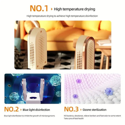 Foldable Shoe Dryer with Deodorizing and Sterilizing Features