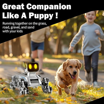 8WD Gesture Sensing Stunt Rc Robot Dog for Kid Boys 8-12, RC Car Toys for Boys