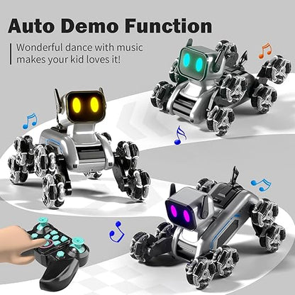 8WD Gesture Sensing Stunt Rc Robot Dog for Kid Boys 8-12, RC Car Toys for Boys