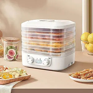 5-Tray Food Dehydrator with Adjustable Temperature, Auto Food Dryer Machine for Food and Jerky, Fruits, Herbs, Veggies
