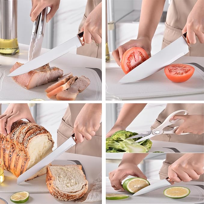 19 Piece Silicone Kitchenware Utensil Set Silicone Kitchen Utensils Set Heat Resistant Non-stick Cooking Tool with Wooden Handles Silicone Cookware Set BPA Free,19pcs Multicolor