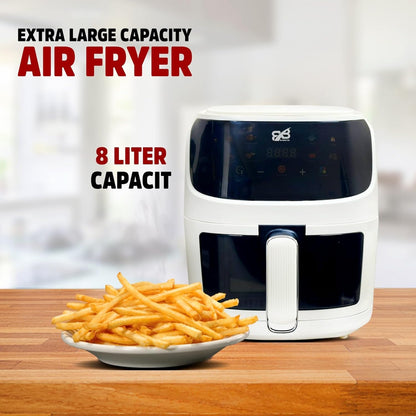 8L Digital Control Air Fryers Visualable Multifunction Electric 2400W   Air Fryers With Touch Screen