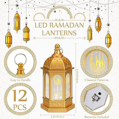Ramadan Candle Lantern Led Eid Mubarak Lantern Ramadan Mubarak Lanterns Decorative Moon Star Ramadan