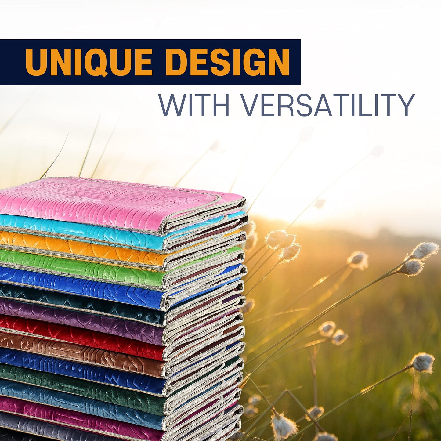 Muslim Prayer Rug with Back Support/Islamic Soft Sajdah for Women/Padded Prayer Mats Islam Thick/Portable Travel Mat with Carrying Pocket/Plush