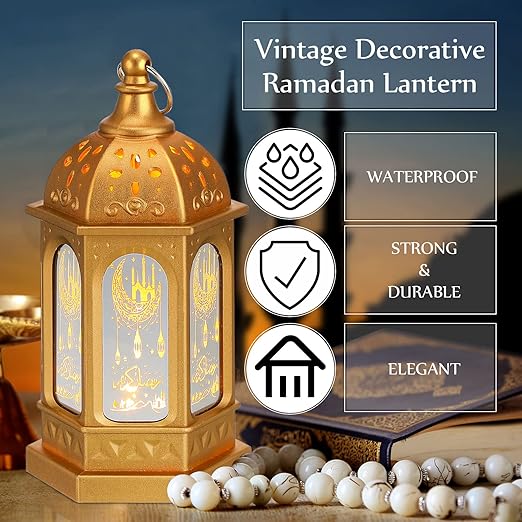 Ramadan Candle Lantern Led Eid Mubarak Lantern Ramadan Mubarak Lanterns Decorative Moon Star Ramadan