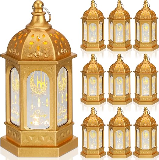 Ramadan Candle Lantern Led Eid Mubarak Lantern Ramadan Mubarak Lanterns Decorative Moon Star Ramadan