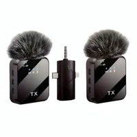 3In1 Wireless Lavalier Microphone For Live Video Recording - F11-2