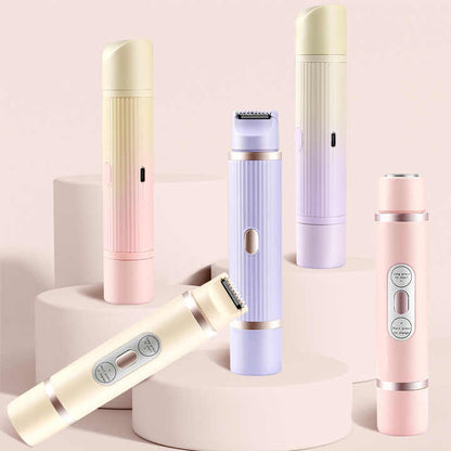 2 IN 1 Hair Remover Portable USB Lady Epilator Waterproof Replaceable Blade Bikini Razor for Women Body