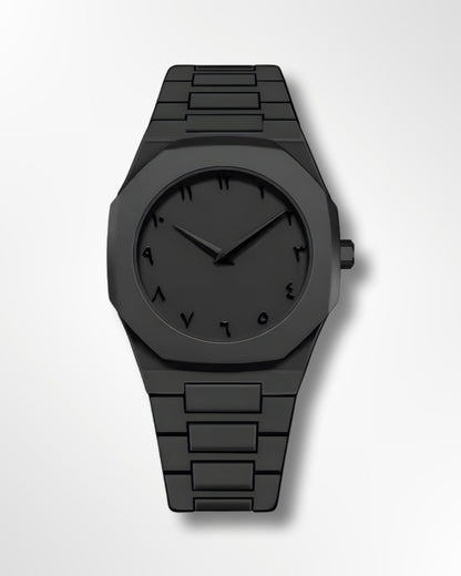 Noiraq™ Arabic Matt Black Watch | Limited Edition