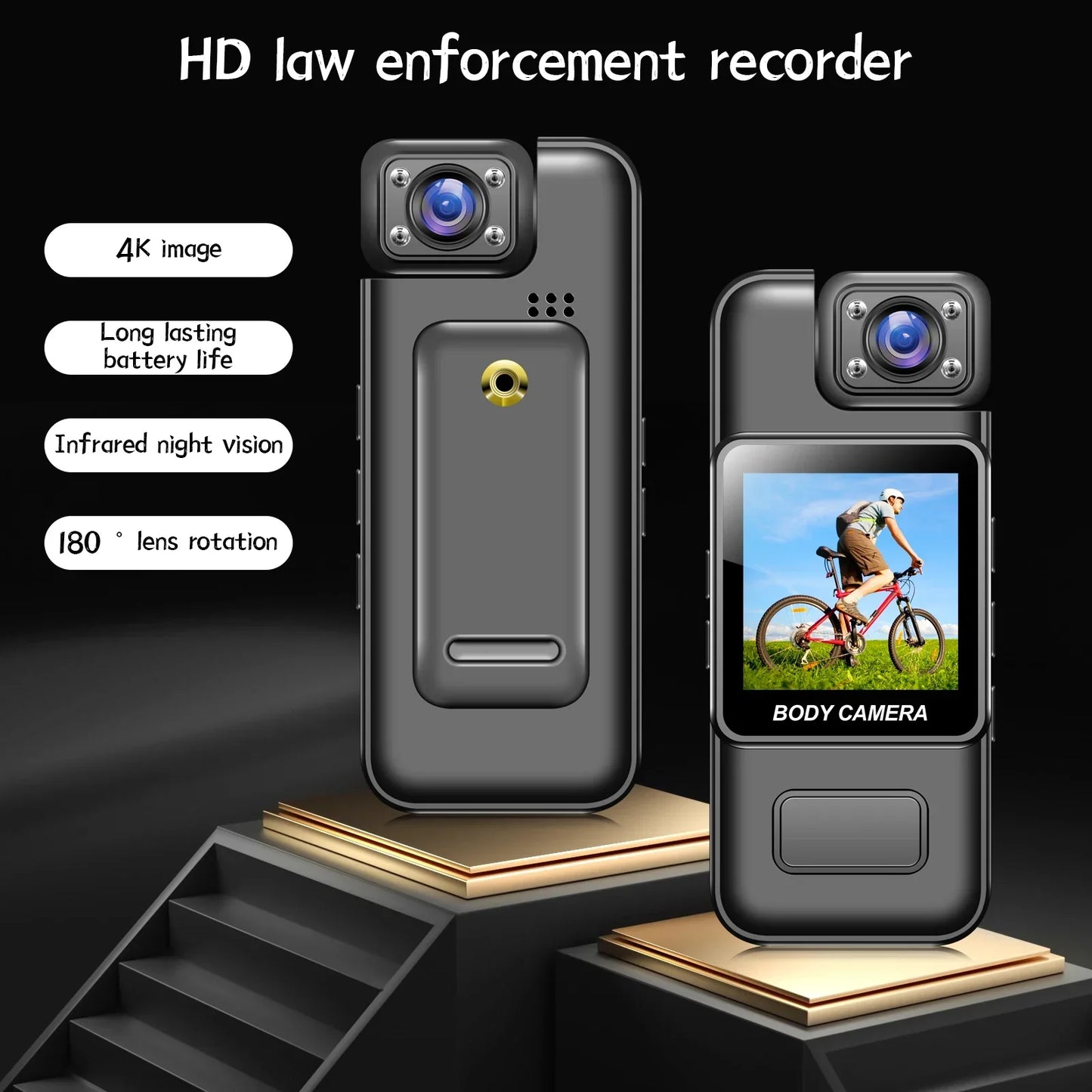 ProCapture™ Ultra HD 8K WiFi Camera – Mini Portable Handheld Law Enforcement & Outdoor Sports Recorder with 180° Rotatable Lens