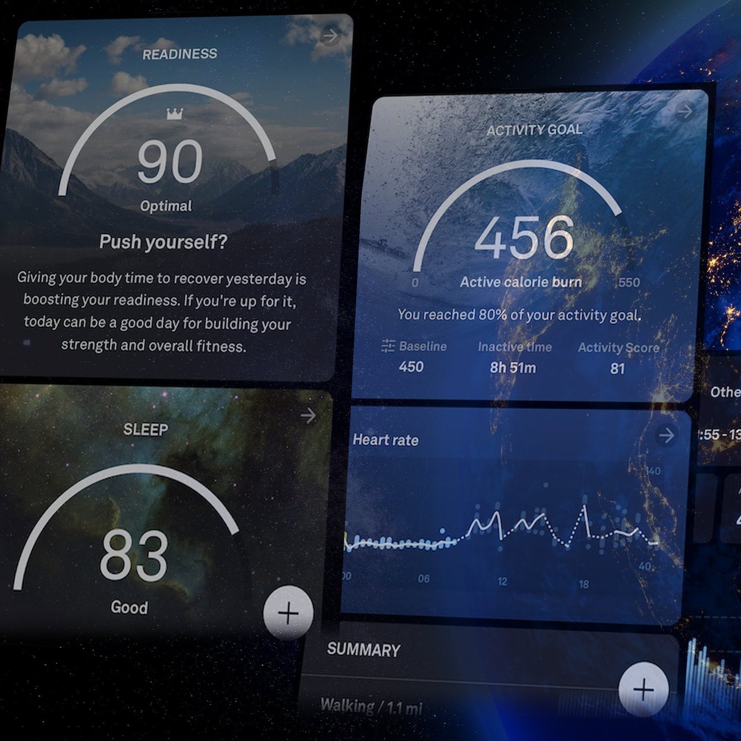 Smart Ring Health Tracker - Sleep Tracker Ring, No App Subscription, Support 6-7 Days Battery Life