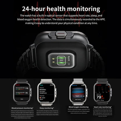 Smart Watch With Earbuds Fitness Tracker Sports Recorder Heart Rate Blood Pressure Blood Oxygen Monitor With 2” Touchscreen