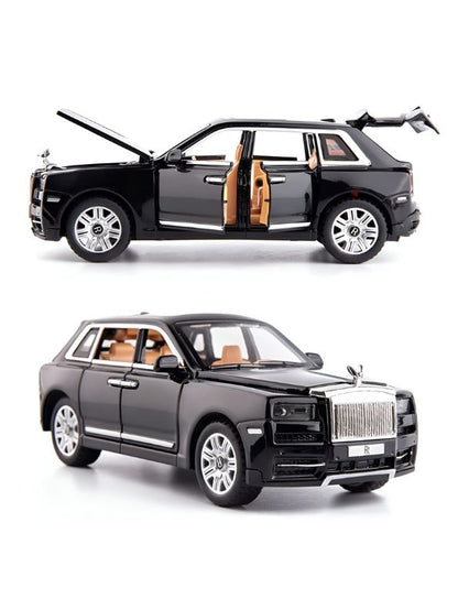 Black - Rolls-Royce – Cullinan Diecast Metal Pullback Toy Car - Premium Model with Openable Doors – Best Gift for Kids & Collectors