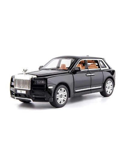 Black - Rolls-Royce – Cullinan Diecast Metal Pullback Toy Car - Premium Model with Openable Doors – Best Gift for Kids & Collectors