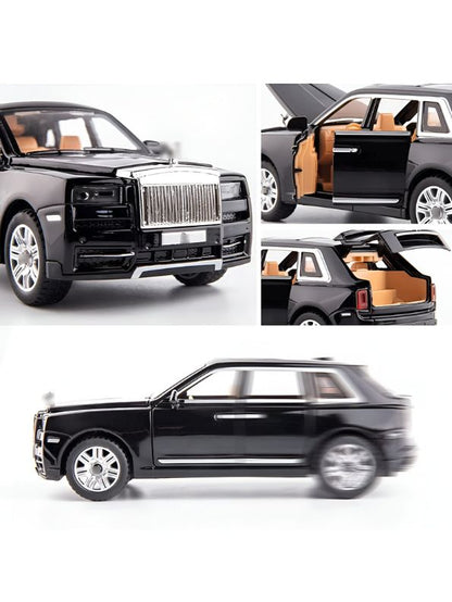 Black - Rolls-Royce – Cullinan Diecast Metal Pullback Toy Car - Premium Model with Openable Doors – Best Gift for Kids & Collectors