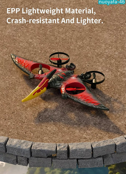 2.4G RC Plane 6-Axis Gyro Pterosaur Drone 360° Stunt Airplane LED Foam Kids Toy